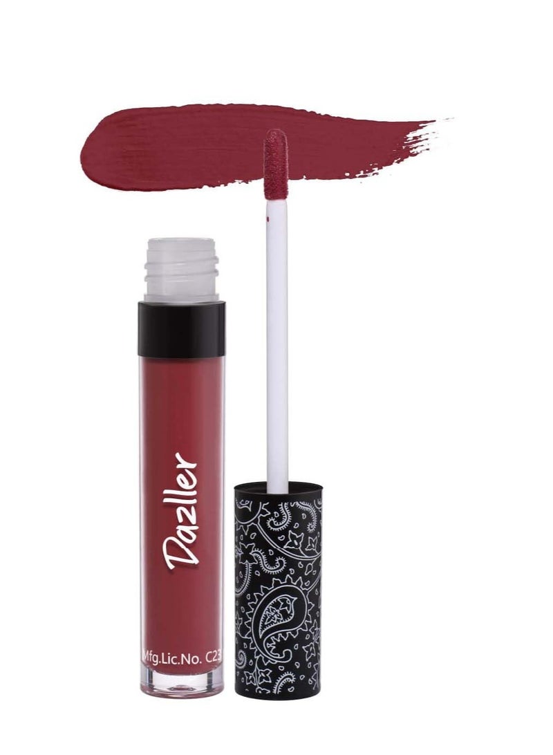 Dazller Liquid Matte Lip Colour (QDLC009 - Messy Merlot), 6g - Image 1